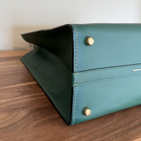 COACH Archive Original Cashin Carry Tote 79155 Hunter Green EUC glovetan leather - Picture 7 of 13